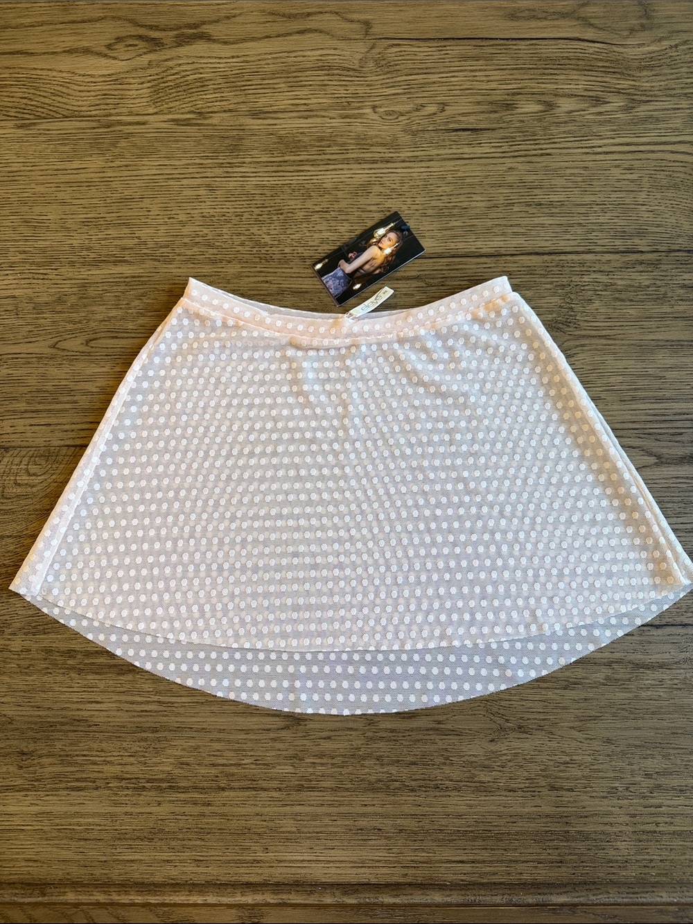 NWT Eleve Dancewear Powder Pink Dot A-Line Skirt